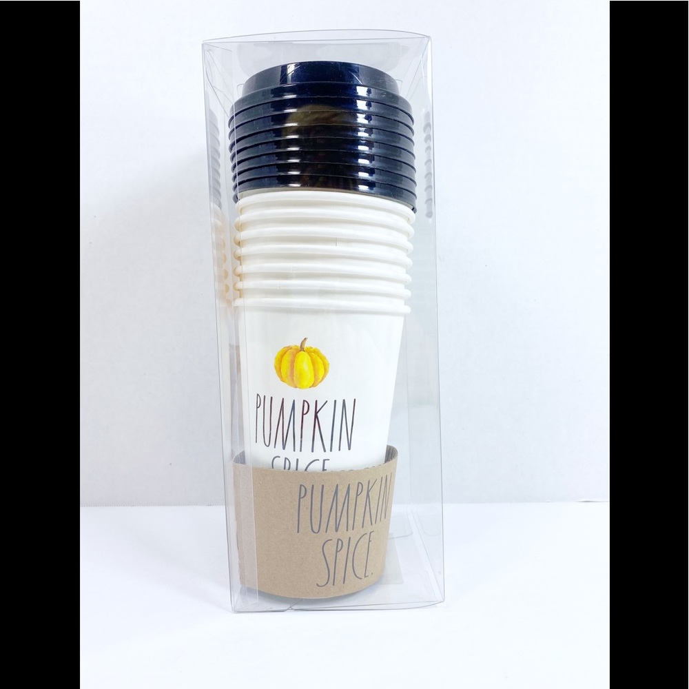 Rae Dunn Pumpkin Spice Disposable Cups & Lids